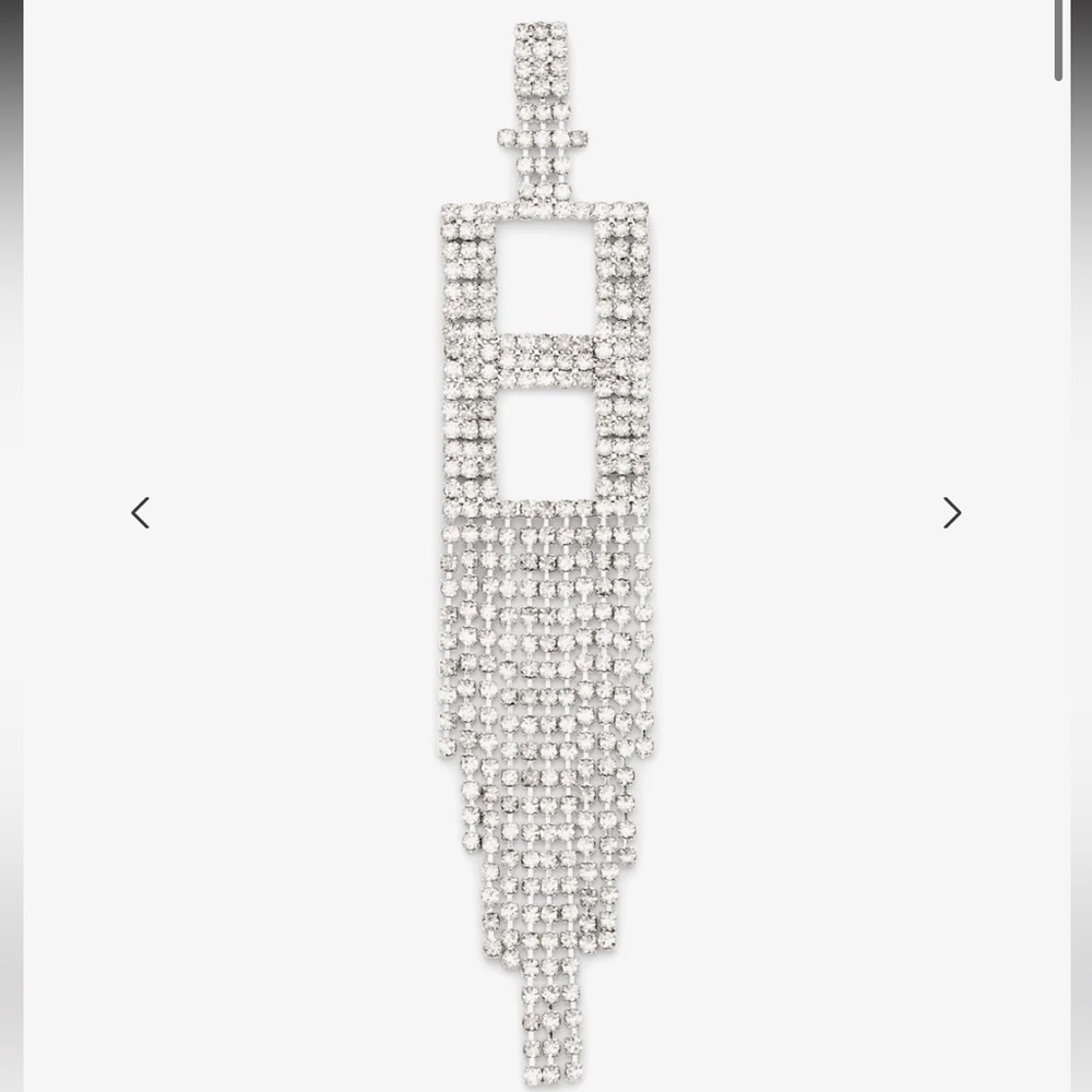 Retrofete initial Alphabet earring letter H - silver